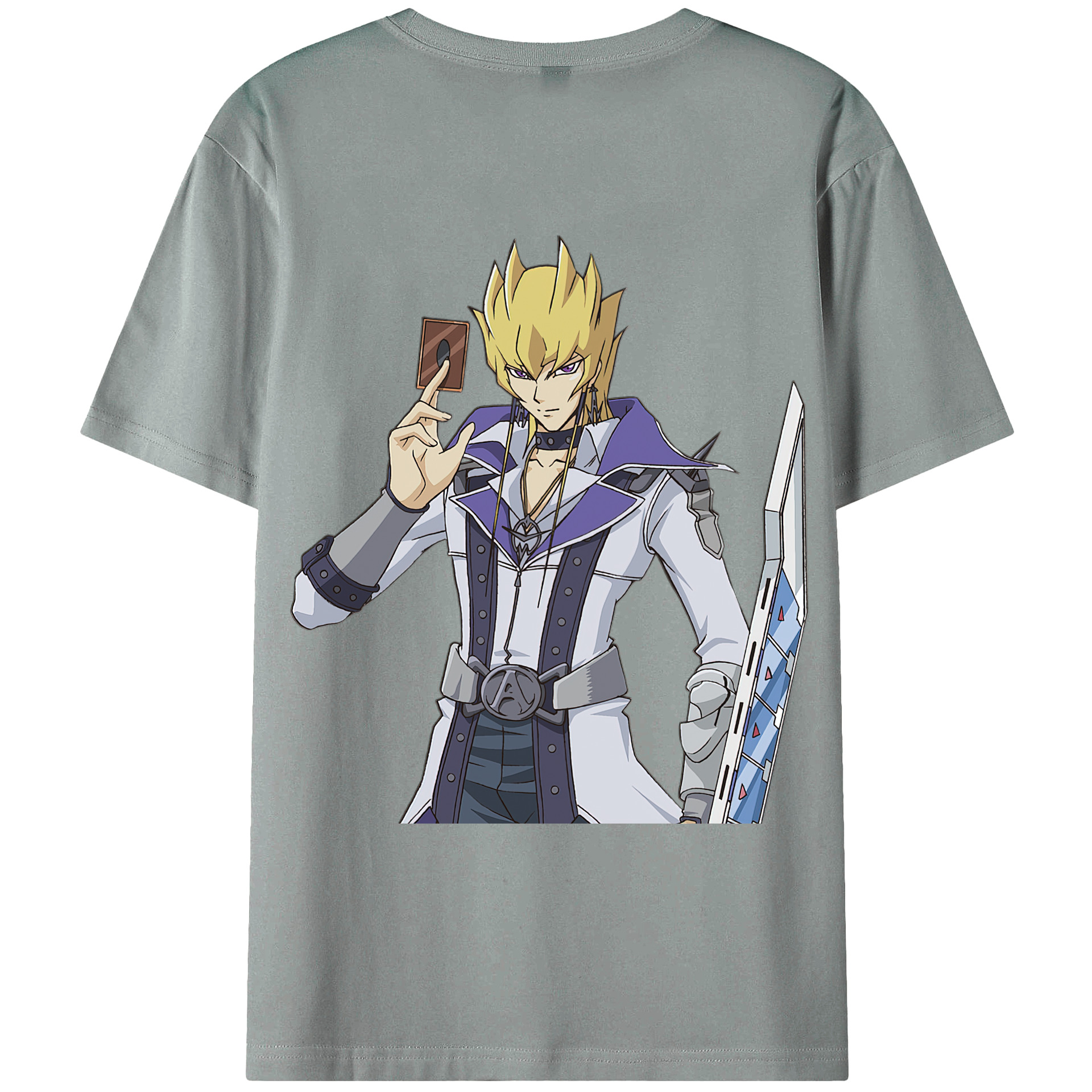 （画像用） 遊☆戯☆王 Yu-Gi-Oh! 綿100％ メンズ半袖Tシャツ（バックプリント） 通気性